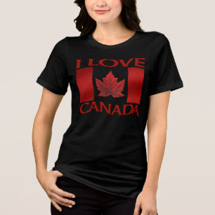 En Tri-matière T-shirt I Love Canada Organic Women's Canada Tee