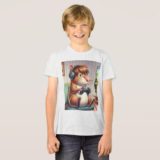 En Tri-matière T-Shirt Infantil Clássica Gildan® 5000B – Capivara