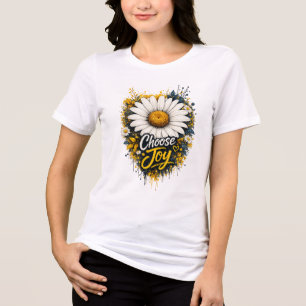 En Tri-matière T-Shirt Inspirant Fleur de Marguerite Choisir la J
