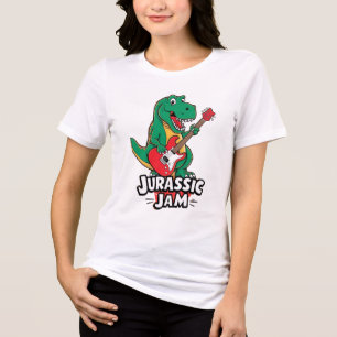 En Tri-matière T-Shirt Jam Jurassic - Dinosaure Jouer Guitare
