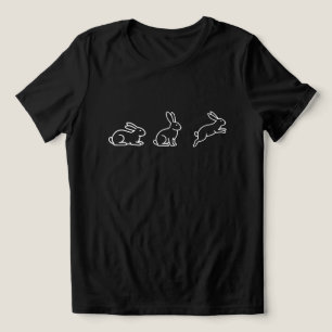 En Tri-matière T-shirt joli lapin, Chemise minimaliste lapin, Lap