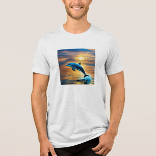 En Tri-matière T-shirt Jouer Dauphin Splash