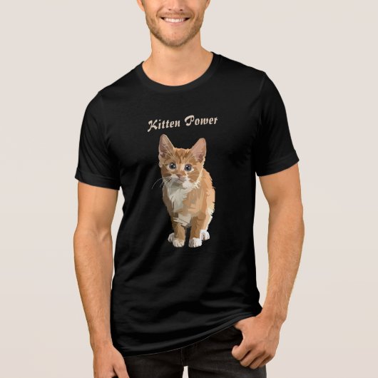 En Tri-matière t-shirt kitten power (Recto)