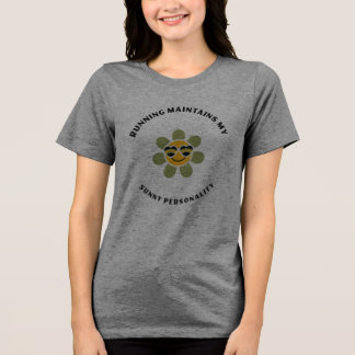 En Tri-matière T-shirt 'La course maintient ma personnalité ensol