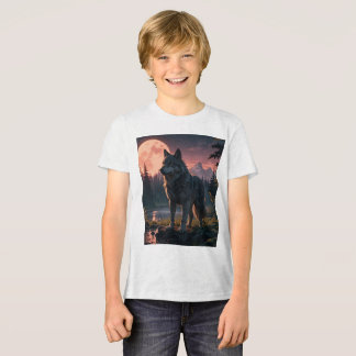 En Tri-matière T-shirt loup de rêve