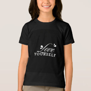 En Tri-matière T-shirt Love Yourself Typographie