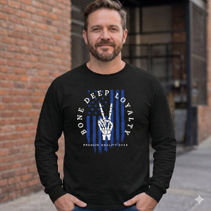 En Tri-matière T-Shirt Main de Squelette Drapeau USA Loyauté Prof