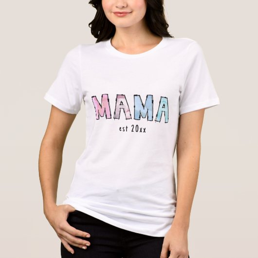 En Tri-matière T-shirt Mama est Bella pour femmes (Recto)