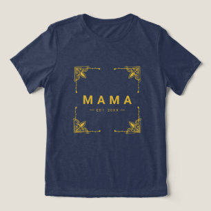 En Tri-matière T-shirt Mama Tri-Blend de la Marine douce au style