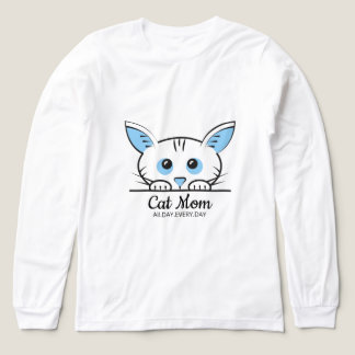 En Tri-matière T-shirt maman amoureuse de chat mignon