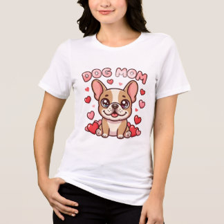 En Tri-matière T-shirt « Maman Chien Mignonne » – Chemise drôle «