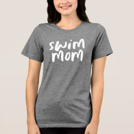 En Tri-matière T-shirt maman tendance équipe de natation