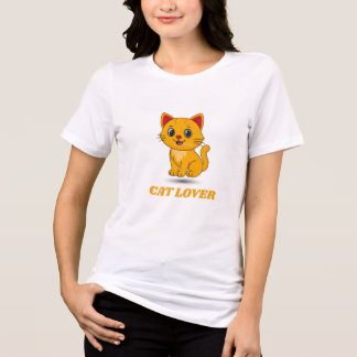 En Tri-matière T-shirt Mignon Chat pour les Amoureux des Chats