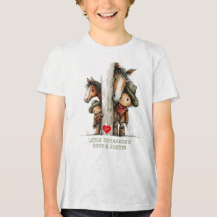 En Tri-matière T-shirt Mignons Garçons et Chevaux Buckaroo