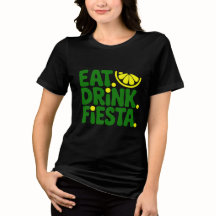 T-Shirt Minimal Rétro Fête Manger Boire
