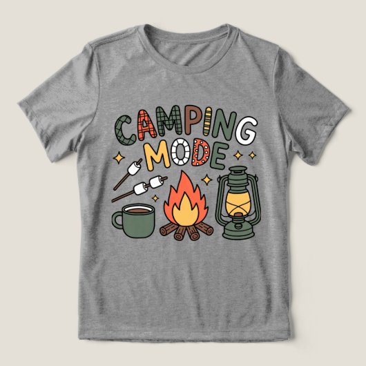 En Tri-matière T-shirt mode camping mignon (Design Recto)