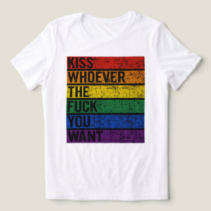 En Tri-matière T-shirt Mois de la fierté gay lesbienne LGBTQ Kiss