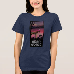 En Tri-matière T-shirt mondial lourd