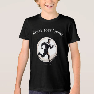 En Tri-matière T-shirt mouvement Silhouette minimal - Graphisme m
