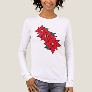 En Tri-matière T-shirt Noël Poinsettia