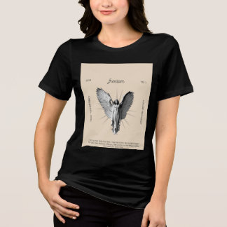 En Tri-matière t-shirt noir à demi-manches pour femmes