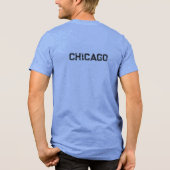 En Tri-matière T-shirt noir CHICAGO (Verso)