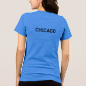 En Tri-matière T-shirt noir CHICAGO (Verso)