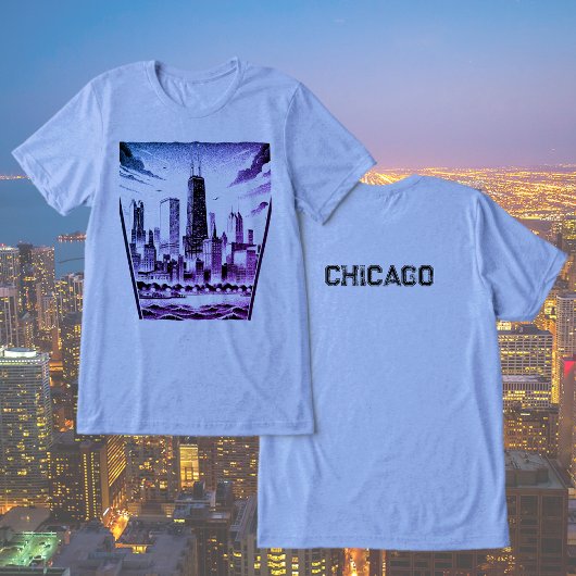 En Tri-matière T-shirt noir CHICAGO