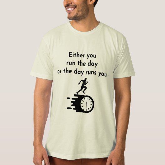 En Tri-matière T-shirt noir de base imprimé graphique (Devant)