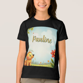 En Tri-matière T-shirt noir personnalisé pour enfants