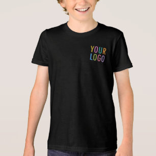 En Tri-matière T-shirt noir premium pour garçons avec logo d'entr