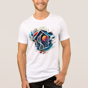 En Tri-matière T-shirt numérique - Chrome House Art
