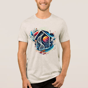 En Tri-matière T-shirt numérique - Chrome House Art