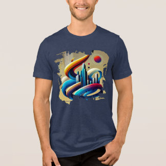 En Tri-matière T-shirt numérique - Graffiti urbain