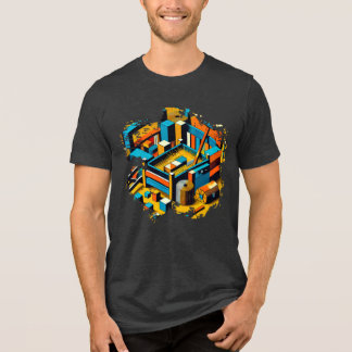 En Tri-matière T-Shirt numérique - Rêves Pixelés