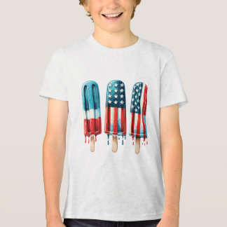 En Tri-matière T-shirt Patriotic Popsicles