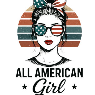 En Tri-matière T-shirt patriotique USA All American Girl