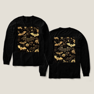 En Tri-matière t-shirt pattern with golden bats