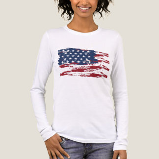 En Tri-matière T-shirt personnalisé avec drapeau américain