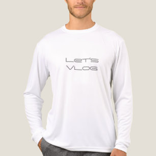 En Tri-matière T-shirt personnalisé minimaliste Let's Vlog