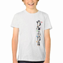 T-shirt pour enfants avec des amis manchots mignon