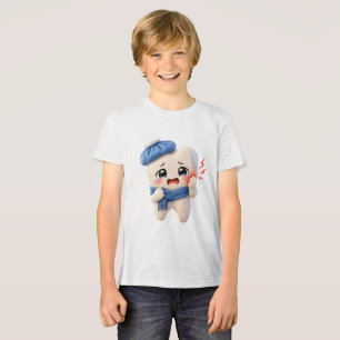 En Tri-matière T-shirt pour enfants avec un personnage de dent mi