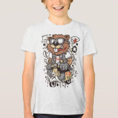 En Tri-matière T-shirt pour enfants Ourson Bûcheron Cool - Artist (Recto)