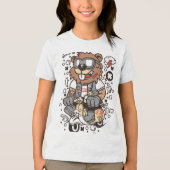 En Tri-matière T-shirt pour enfants Ourson Bûcheron Cool - Artist (Recto)