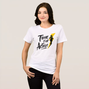 En Tri-matière T-shirt pour femmes « Time for Action » Motivati
