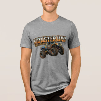 En Tri-matière T-shirt pour homme Monster Dad de camion monstre