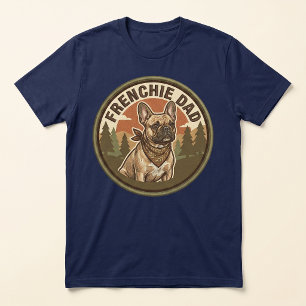 En Tri-matière T-shirt pour papa Frenchie Cadeau pour papa de B