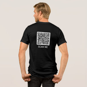 En Tri-matière T-Shirt QR Code personnalisé Votre cadeau d'inform