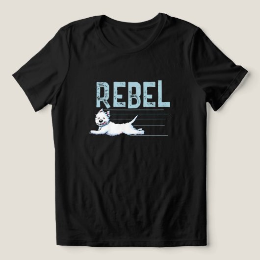 En Tri-matière T-shirt Rebel Westie (Design Recto)