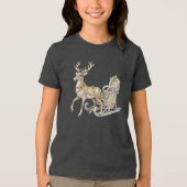 En Tri-matière T-shirt Reindeer Sleigh Boys (Recto)
